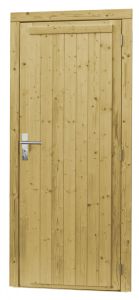 Vuren enkele dichte deur incl kozijn RD 90x201cm groen geimp