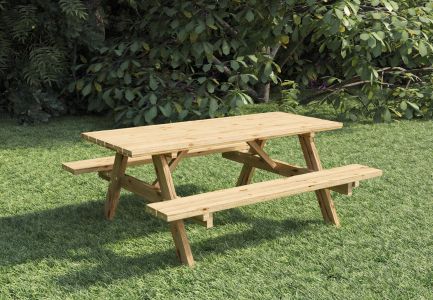 Picknicktafel Extra 200cm vuren gedroogd groen geimpregneerd