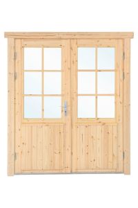 Dubbele deur+kozijn dubbel glas vuren XL 174x209cm LD