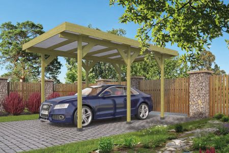 Carport Enkel/Aanbouw grenen groen gei L500xB300cm