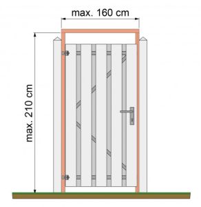 Tuindeurkozijn douglas met aanslaglat max 160cm breed