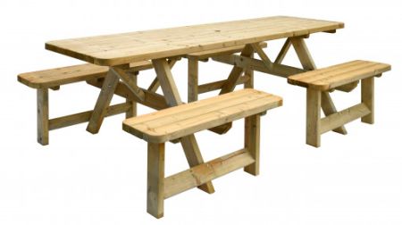 Picknicktafel Family bladmaat 70x240cm groen geimpregneerd