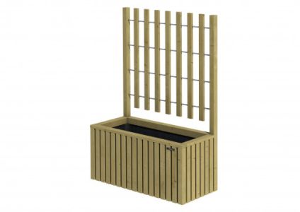 Trellis bloembak Elan 130 Excellent 89x42x42cm groen geimpr